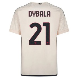 Koszulka AS Roma Dybala 21 Wyjazdowe 2023-24 Koszulki Piłkarskie Krótki Rękaw